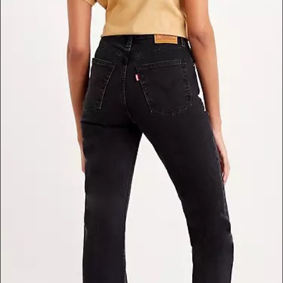 Retro Levi’s Jeans’S 550 mid-rise black wash bootcut fit Sz 29/ 8 rigid cotton - Picture 4 of 13